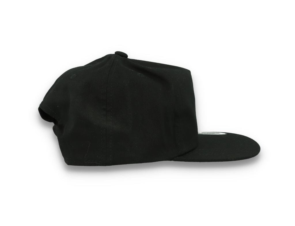 Yupoong 6502 Unstructured 5-Panel Snapback Cap Black - LOKK