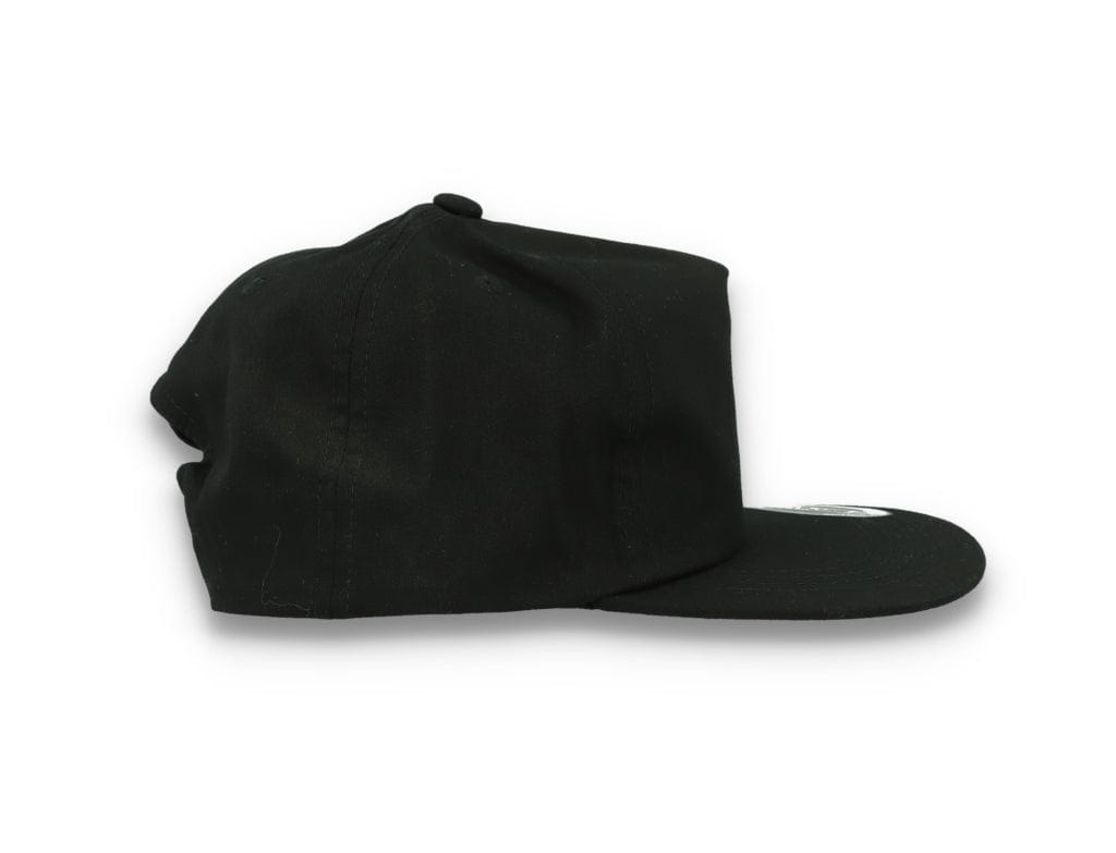 Yupoong 6502 Unstructured 5-Panel Snapback Cap Black - LOKK