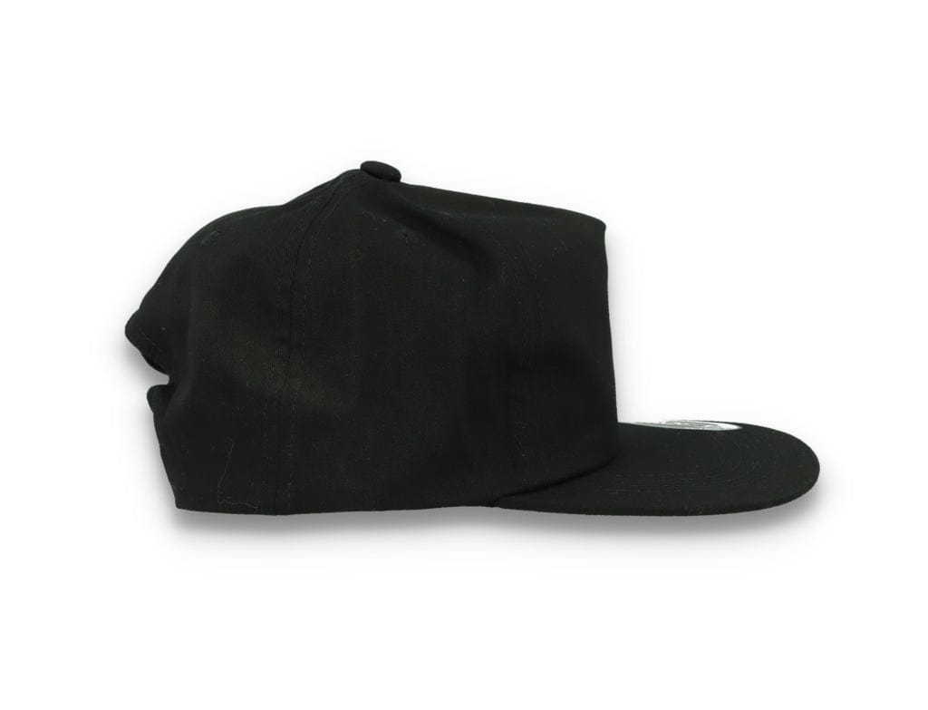 Yupoong 6502 Unstructured 5-Panel Snapback Cap Black