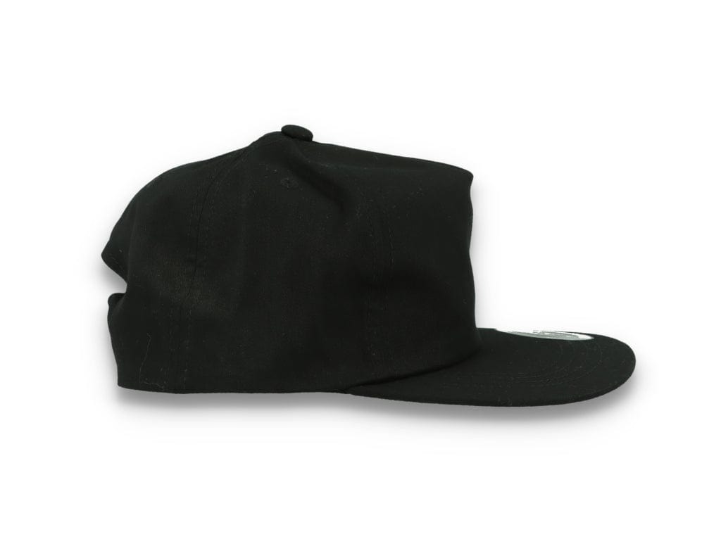 Yupoong 6502 Unstructured 5-Panel Snapback Cap Black - LOKK