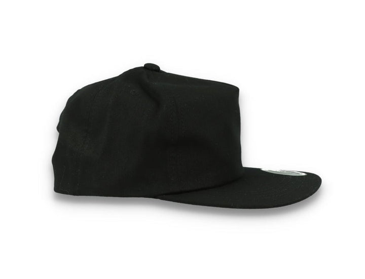 Yupoong 6502 Unstructured 5-Panel Snapback Cap Black - LOKK