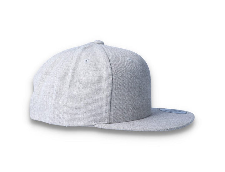 Heather Grey Snapback Cap - Yupoong 6089M - LOKK