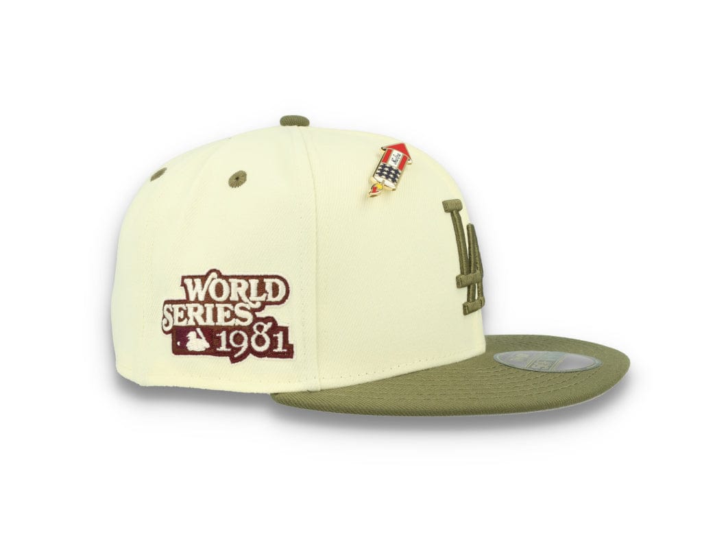 59FIFTY MLB World Series Trail Mix Los Angeles Dodgers White/Khaki - LOKK