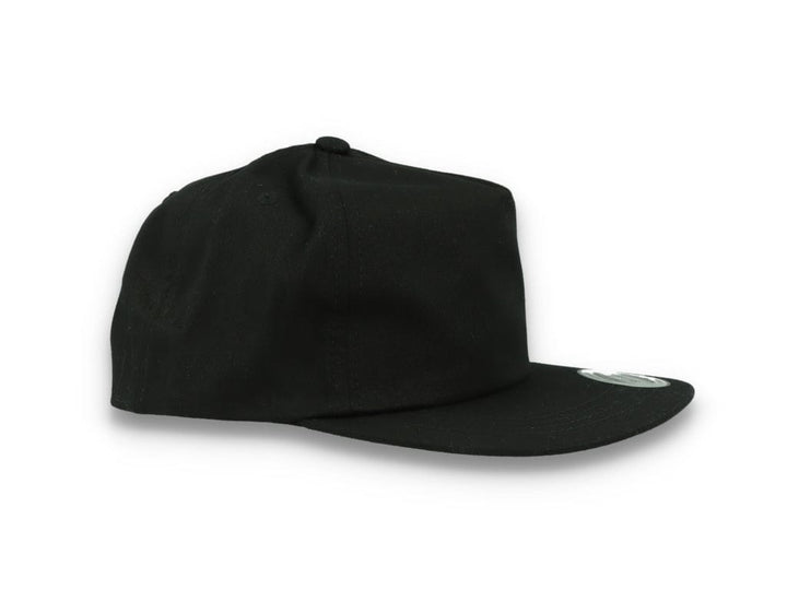 Yupoong 6502 Unstructured 5-Panel Snapback Cap Black - LOKK