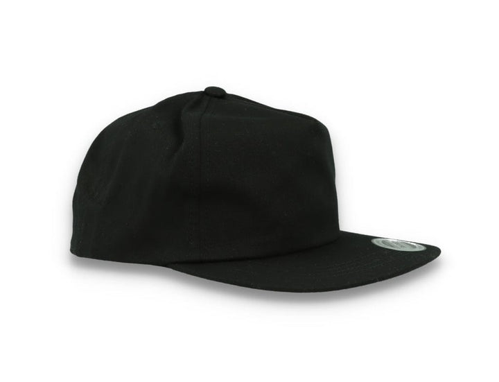Yupoong 6502 Unstructured 5-Panel Snapback Cap Black - LOKK