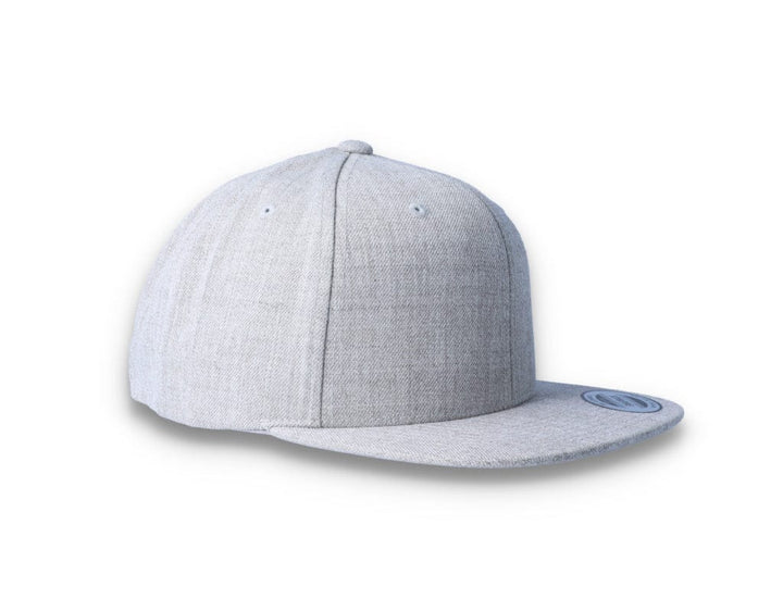 Heather Grey Snapback Cap - Yupoong 6089M - LOKK