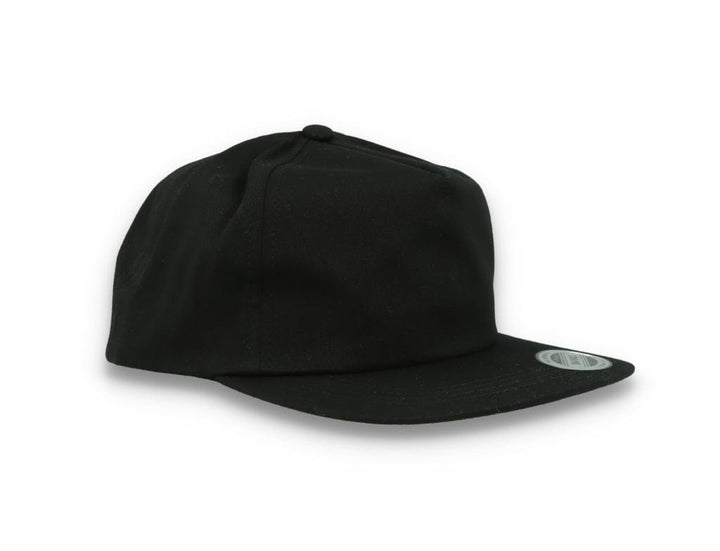 Yupoong 6502 Unstructured 5-Panel Snapback Cap Black - LOKK