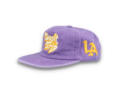 Free & Easy Don't Trip Washed Snapback Hat Purple