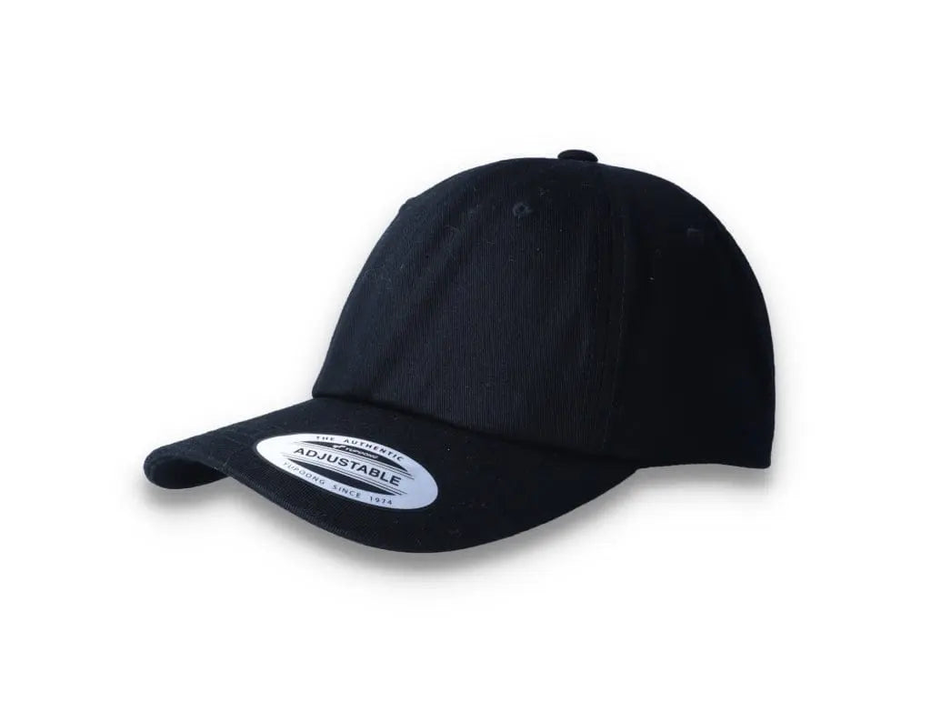 Black Dad Cap Low Profile Cotton Twill - Yupoong 6245CM - LOKK