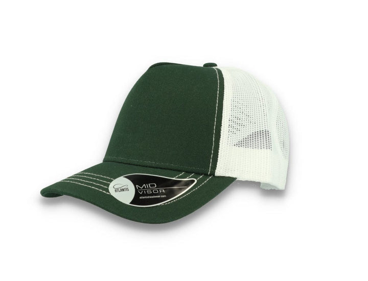 Trucker Cap Bottle Green/White Atlantis Rapper Canvas - LOKK