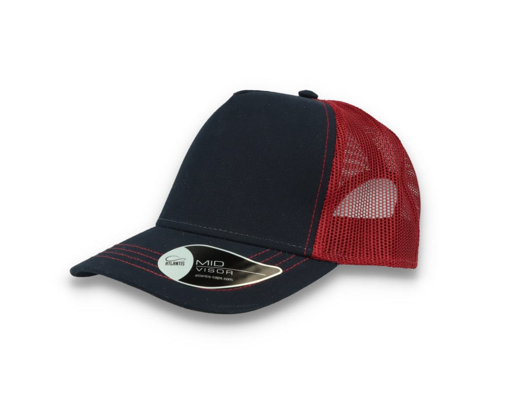 Trucker Cap Navy/Burgundy Atlantis Rapper Canvas - LOKK