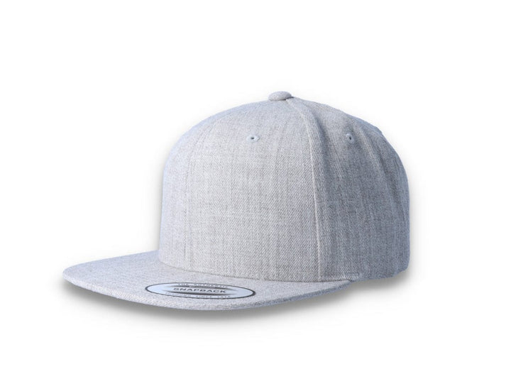 Heather Grey Snapback Cap - Yupoong 6089M - LOKK