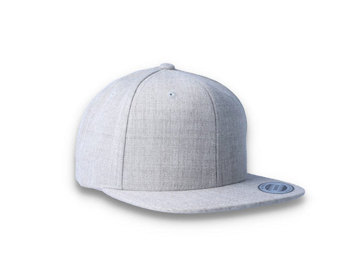 Heather Grey Snapback Cap - Yupoong 6089M - LOKK