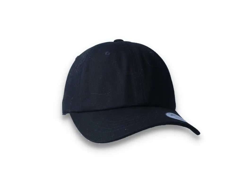 Black Dad Cap Low Profile Cotton Twill - Yupoong 6245CM - LOKK