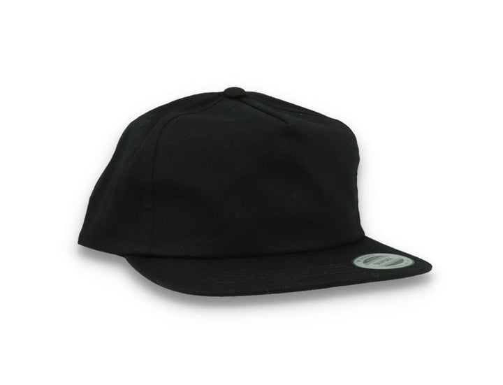 Yupoong 6502 Unstructured 5-Panel Snapback Cap Black - LOKK