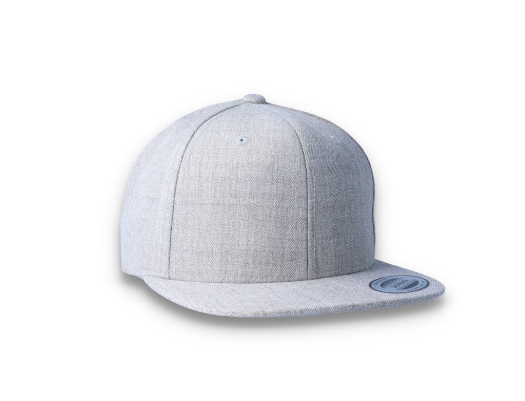 Heather Grey Snapback Cap - Yupoong 6089M - LOKK