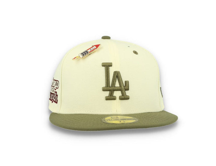 59FIFTY MLB World Series Trail Mix Los Angeles Dodgers White/Khaki - LOKK