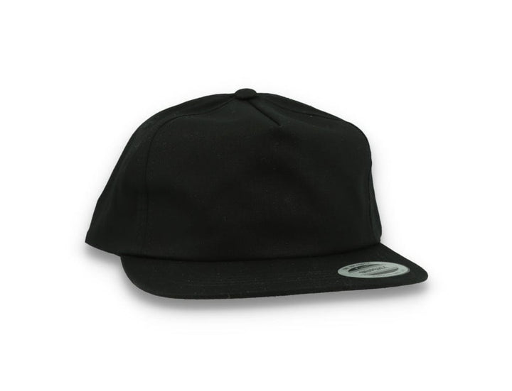 Yupoong 6502 Unstructured 5-Panel Snapback Cap Black - LOKK