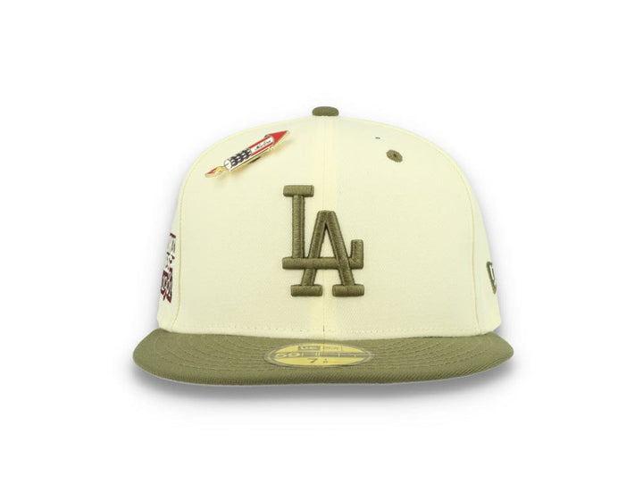 59FIFTY MLB World Series Trail Mix Los Angeles Dodgers White/Khaki - LOKK