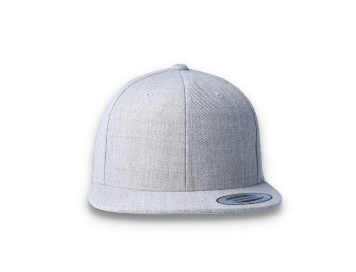 Heather Grey Snapback Cap - Yupoong 6089M - LOKK