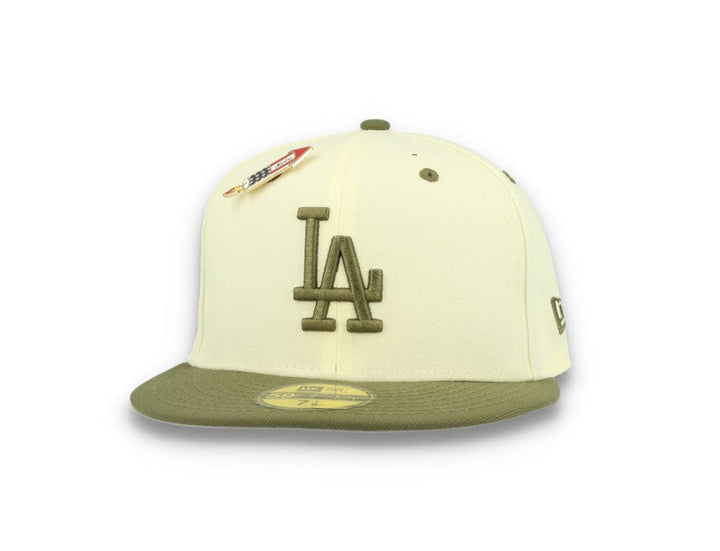 59FIFTY MLB World Series Trail Mix Los Angeles Dodgers White/Khaki - LOKK