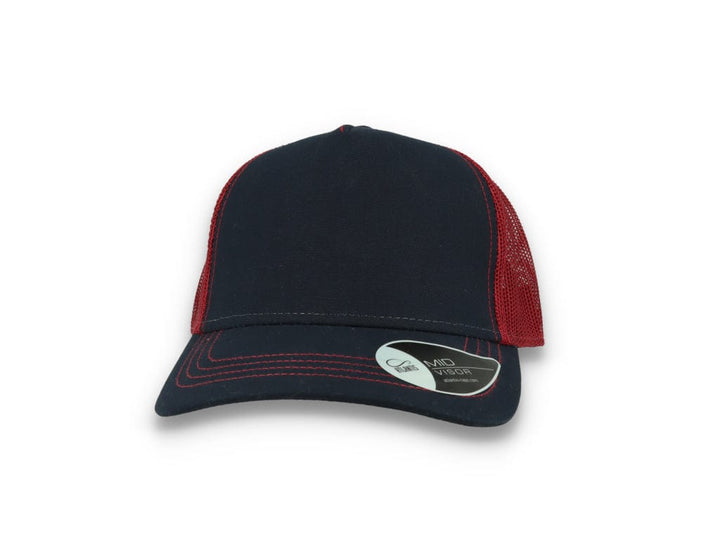 Trucker Cap Navy/Burgundy Atlantis Rapper Canvas - LOKK