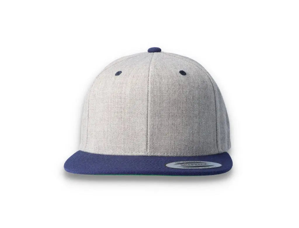 Yupoong Classic Snapback 6089MT Heather Grey/Navy - LOKK