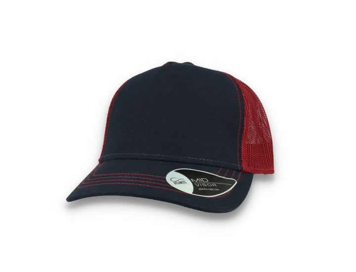 Trucker Cap Navy/Burgundy Atlantis Rapper Canvas - LOKK