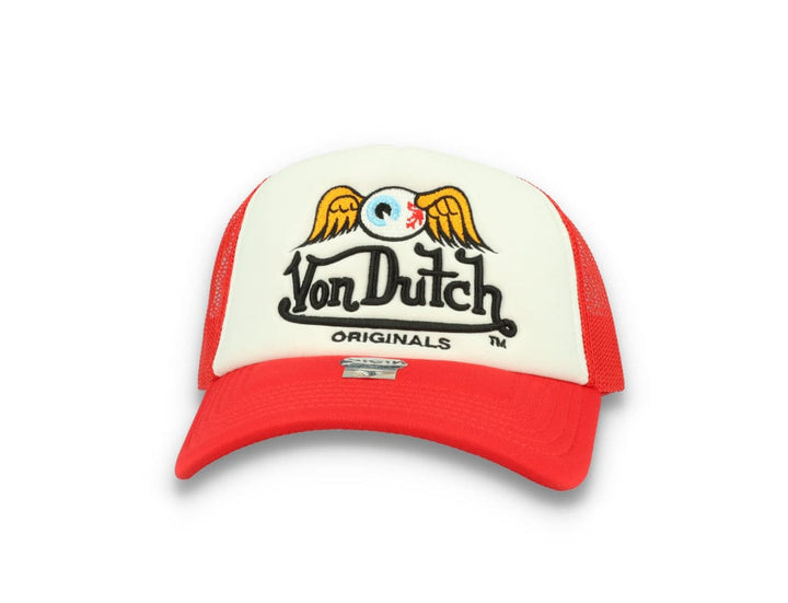 Von Dutch Trucker Cap Baker White/Red - LOKK