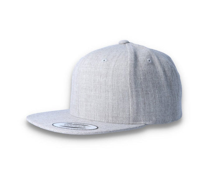 Heather Grey Snapback Cap - Yupoong 6089M - LOKK