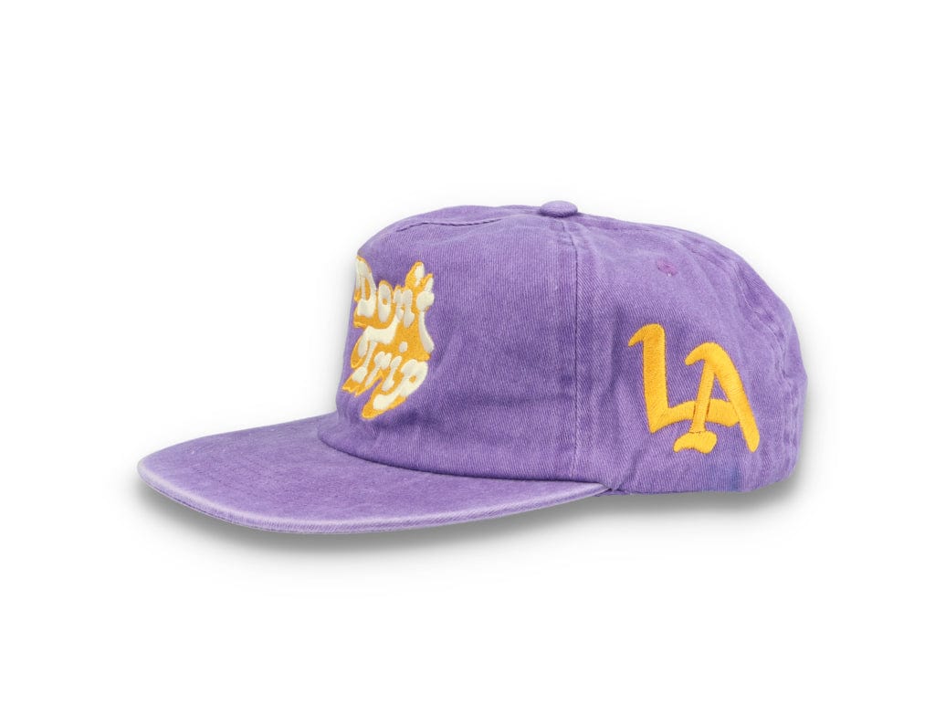 Free & Easy Don't Trip Washed Snapback Hat Purple