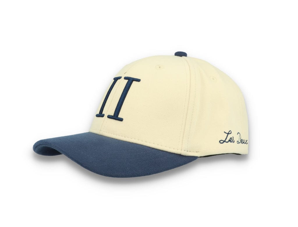 Contrast Baseball Cap Ivory/Dark Navy - LOKK