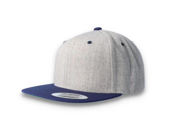 Yupoong Classic Snapback 6089MT Heather Grey/Navy - LOKK
