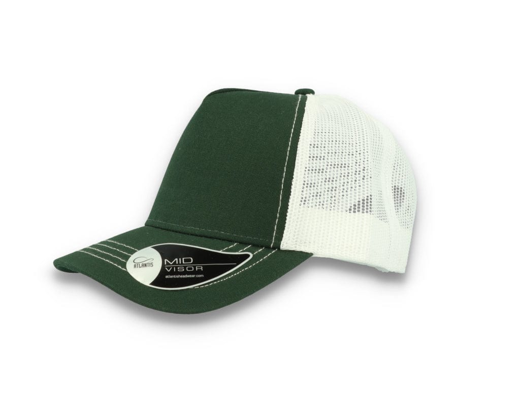 Trucker Cap Bottle Green/White Atlantis Rapper Canvas - LOKK