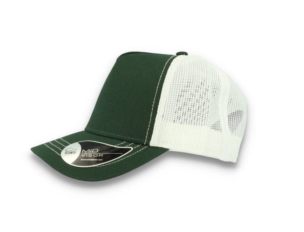 Trucker Cap Bottle Green/White Atlantis Rapper Canvas - LOKK