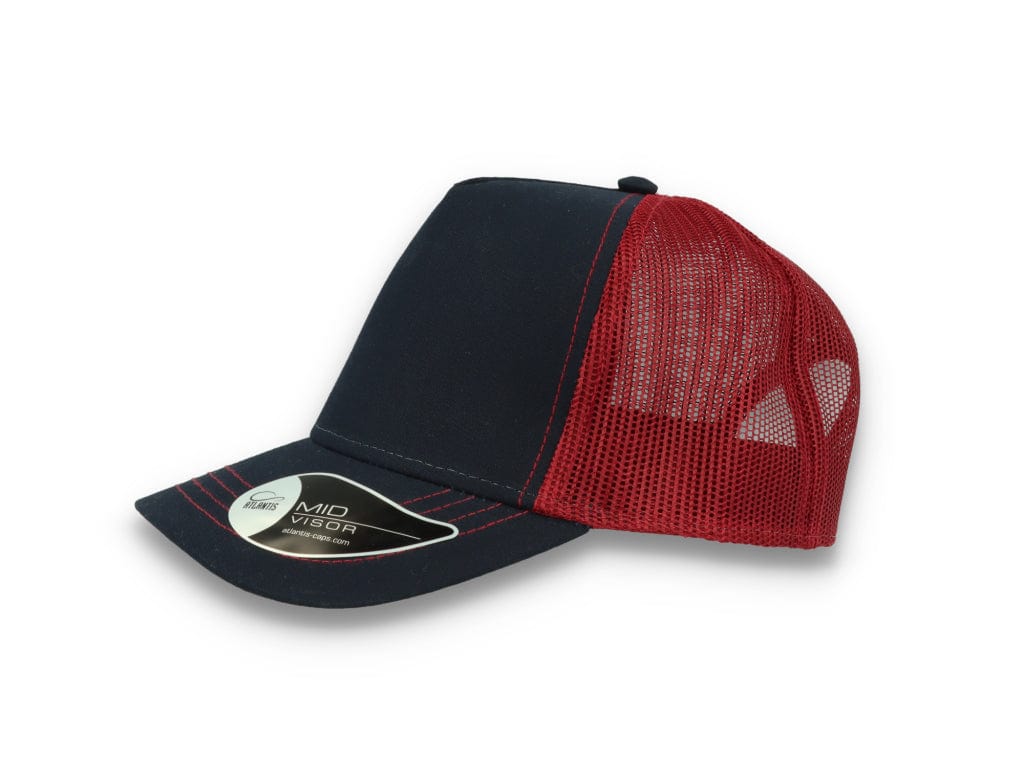 Trucker Cap Navy/Burgundy Atlantis Rapper Canvas - LOKK