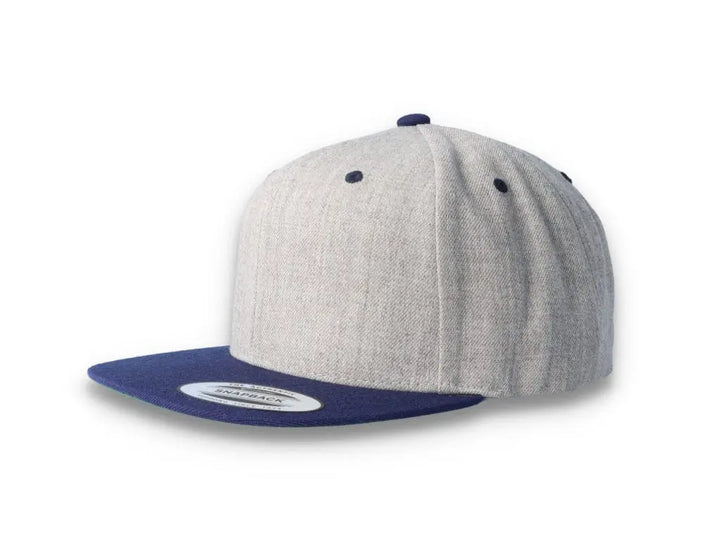 Yupoong Classic Snapback 6089MT Heather Grey/Navy - LOKK