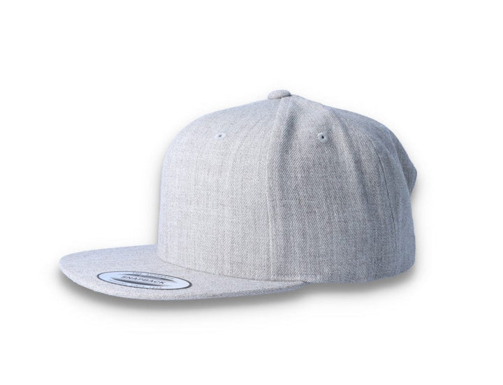 Heather Grey Snapback Cap - Yupoong 6089M - LOKK