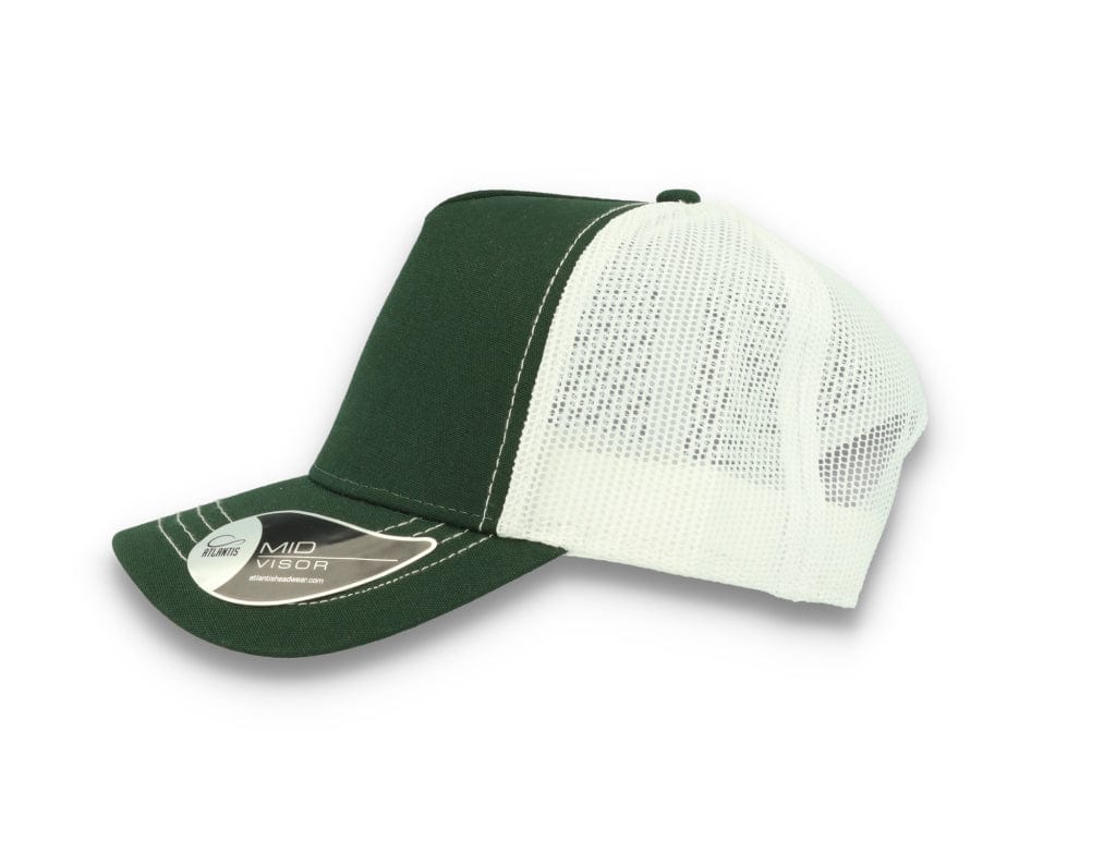 Trucker Cap Bottle Green/White Atlantis Rapper Canvas - LOKK