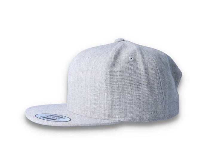 Heather Grey Snapback Cap - Yupoong 6089M - LOKK