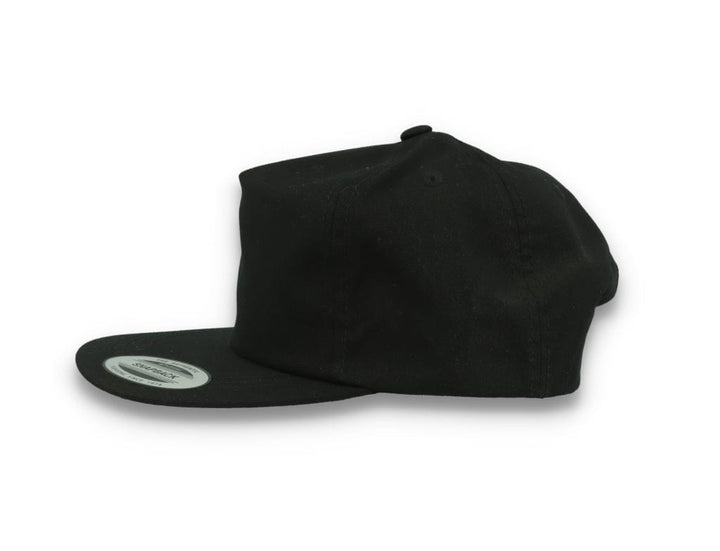 Yupoong 6502 Unstructured 5-Panel Snapback Cap Black - LOKK