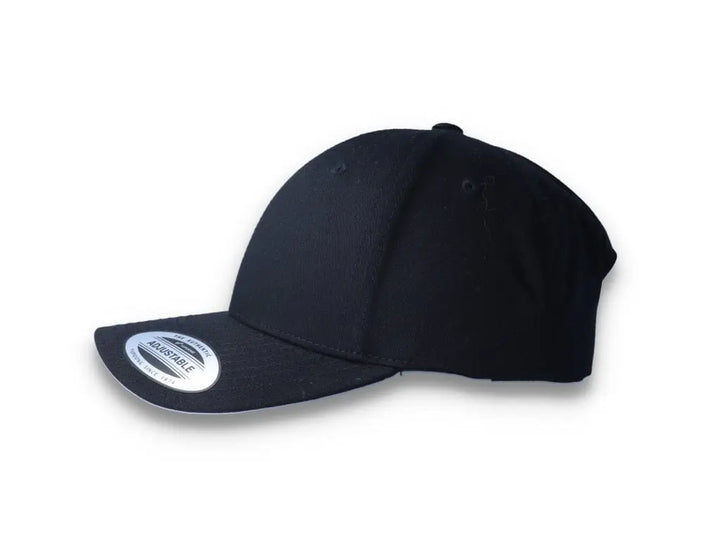 Curved Baseball Cap Snapback Black - Yupoong 7706 - LOKK