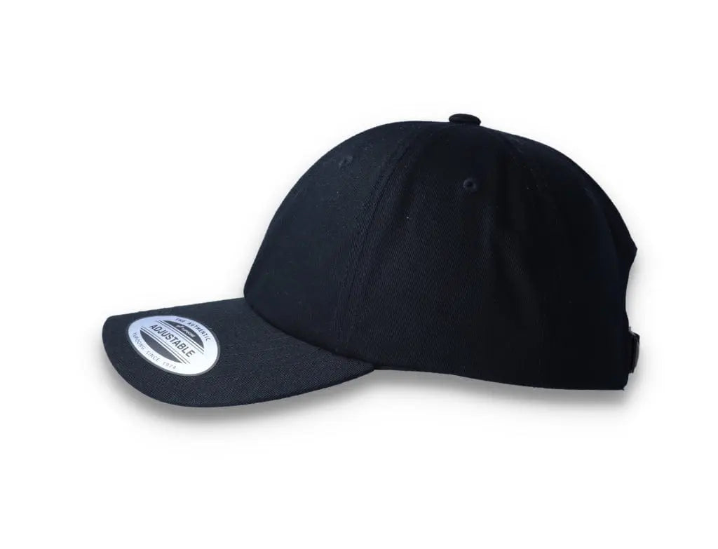 Black Dad Cap Low Profile Cotton Twill - Yupoong 6245CM - LOKK