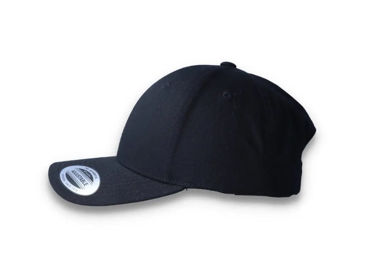 Curved Baseball Cap Snapback Black - Yupoong 7706 - LOKK