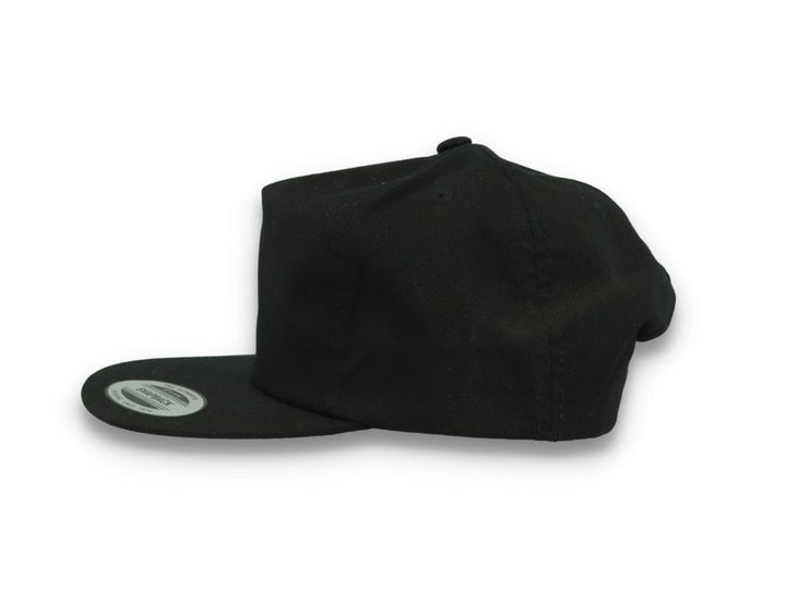 Yupoong 6502 Unstructured 5-Panel Snapback Cap Black - LOKK