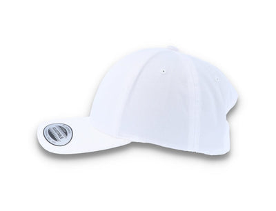 Curved Baseball Cap Snapback White - Yupoong 7706