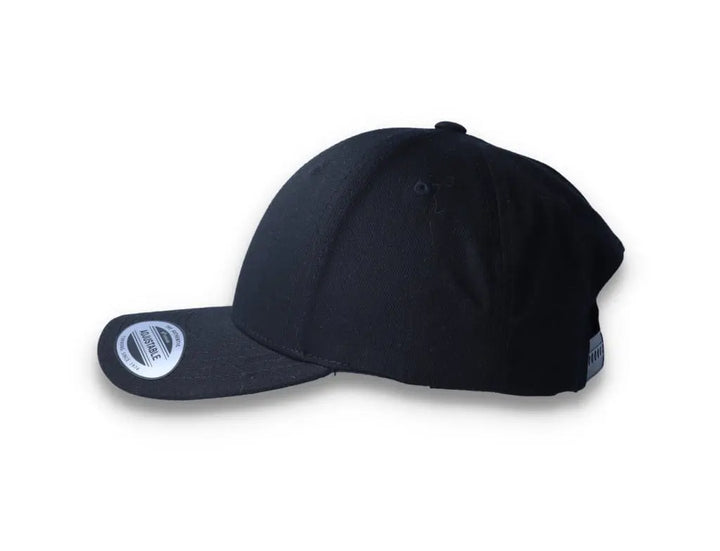 Curved Baseball Cap Snapback Black - Yupoong 7706 - LOKK