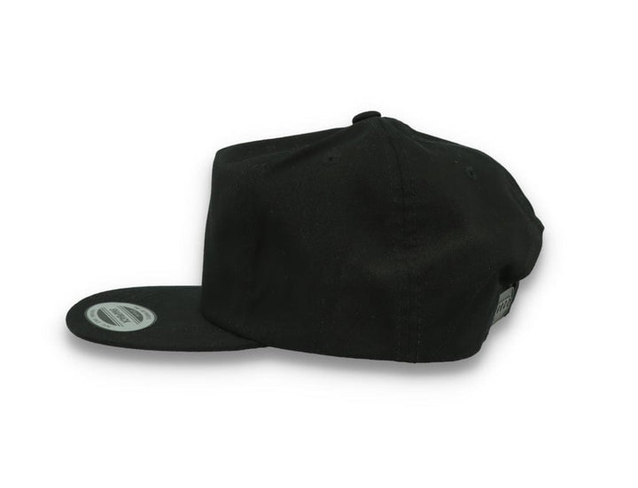 Yupoong 6502 Unstructured 5-Panel Snapback Cap Black - LOKK