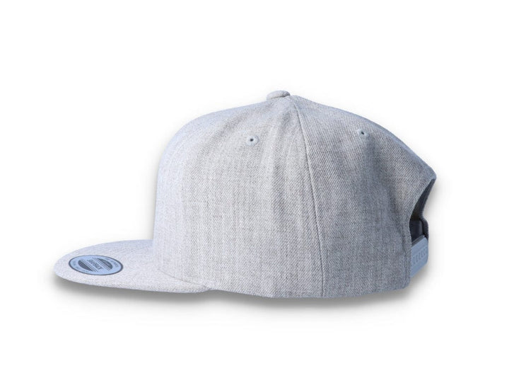 Heather Grey Snapback Cap - Yupoong 6089M - LOKK