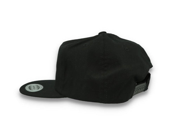 Yupoong 6502 Unstructured 5-Panel Snapback Cap Black - LOKK